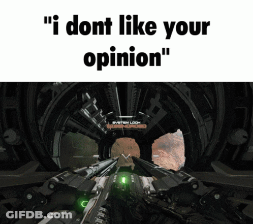 Video Game Saying I Dont Like Your Opinion GIF