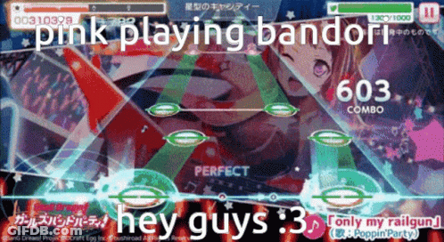 Video Game Saying Pink Playing Bandori GIF