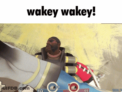 Video Game Saying Wakey Wakey GIF