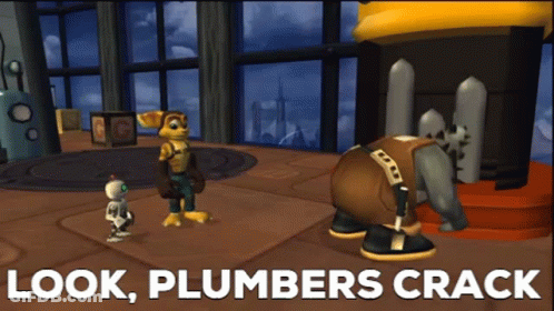 Video Game Says Look Plumbers Crack GIF