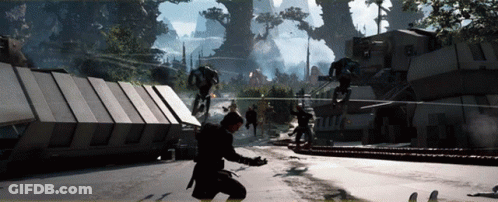 Video Game Scene Man Kneeling Down GIF