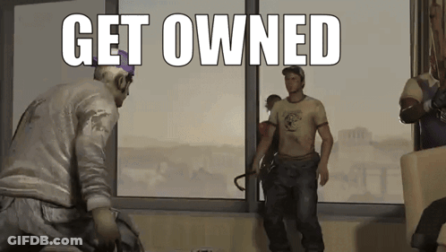 Video Game Scene Saying Get Owned GIF