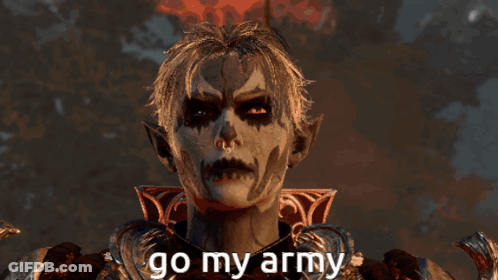 Video Game Scene Saying Go My Army GIF