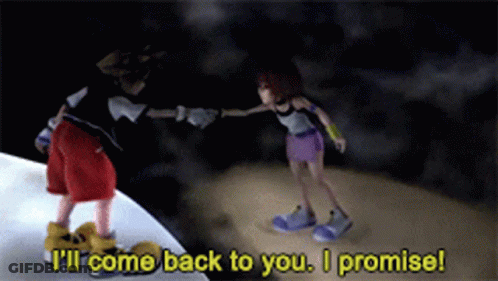 Video Game Scene Saying I'll Come Back To You I Promise GIF