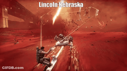 Video Game Scene Saying Lincoln Nebraska GIF