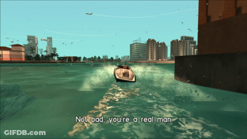 Video Game Scene Saying Not Bad You're A Real Man GIF