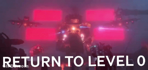Video Game Scene Saying Return To Level 0 GIF