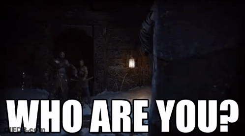 Video Game Scene Saying Who Are You GIF