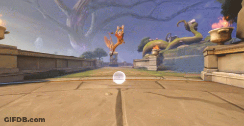 Video Game Scene With Bird Flying In Sky GIF