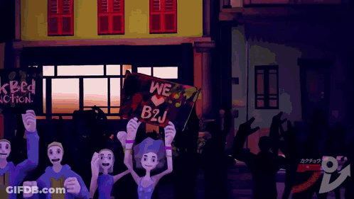 Video Game Scene With NSR Sign Next To Building GIF