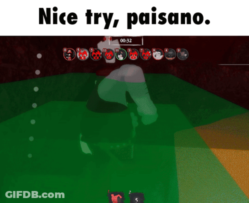 Video Game Screen Saying Nice Try Paisano GIF