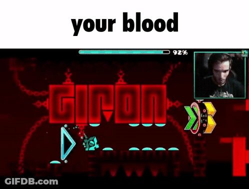 Video Game Screen Saying Your Blood GIF