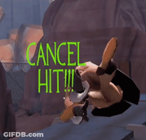 Video Game Screen Says Cancel Hit GIF