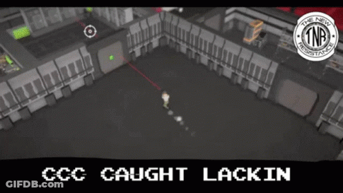 Video Game Screen Says CCC Caught Lackin GIF