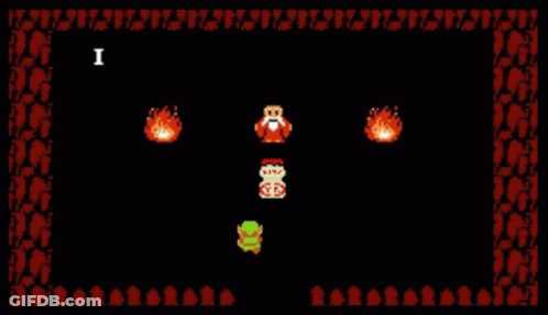 Video Game Screen Says It's Dangerous To Go Alone GIF