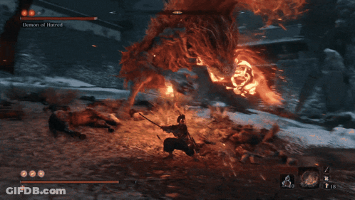 Video Game Screen Showing Demon Of Hared GIF