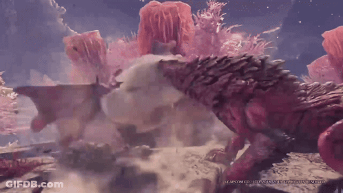 Video Game Screen With Monster And Capcom GIF