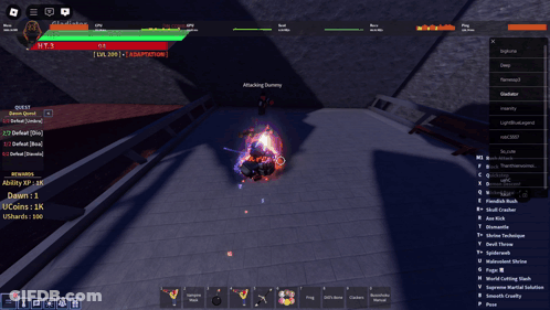 Video Game Screenshot Attacking Dummy GIF