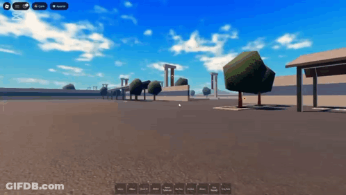 Video Game Screenshot Blue Sky And Trees GIF