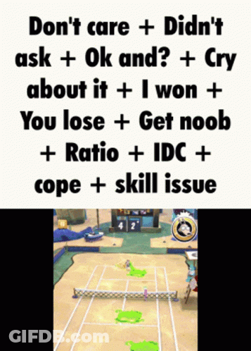 Video Game Screenshot Don't Care Didn't Ask OK And Cry GIF