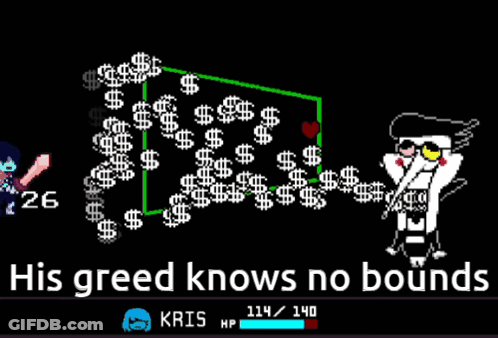 Video Game Screenshot His Greed Knows No Bounds GIF