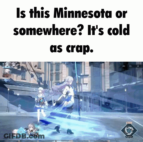 Video Game Screenshot Is This Minnesota Or Somewhere It's Cold As Crap GIF