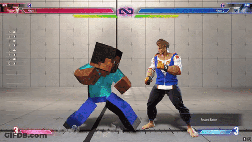 Video Game Screenshot Player 1 Vs Player 2 GIF
