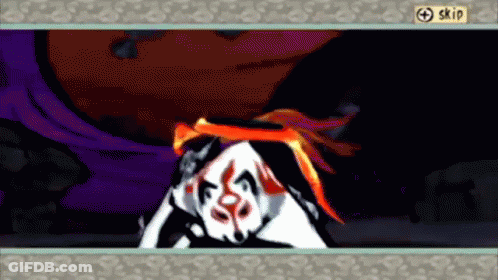 Video Game Screenshot Purple Background Skip Sign GIF