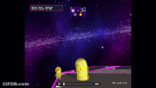 Video Game Screenshot Purple Background Yellow Object GIF