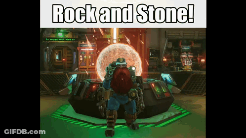 Video Game Screenshot Rock And Stone GIF