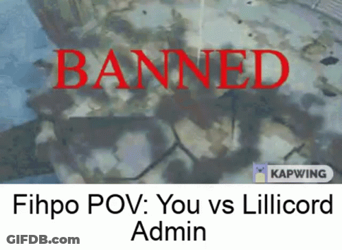 Video Game Screenshot Saying Banned GIF