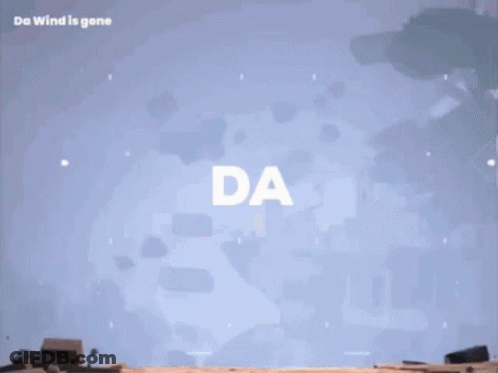 Video Game Screenshot Saying Da Wind Is Gone GIF