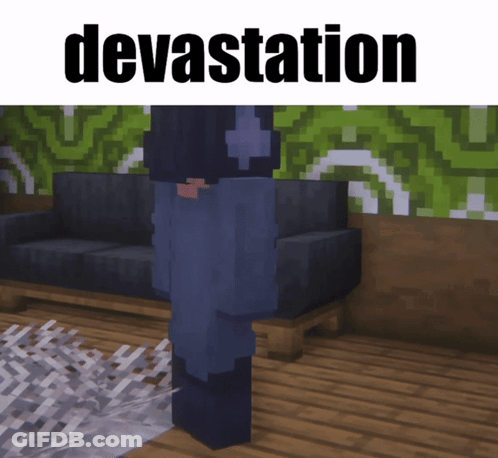 Video Game Screenshot Saying Devastation GIF