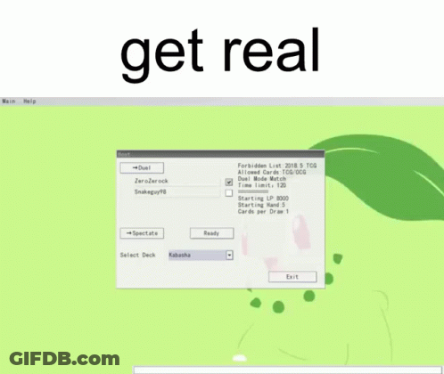 Video Game Screenshot Saying Get Real GIF