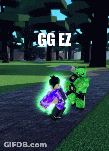 Video Game Screenshot Saying GG EZ GIF