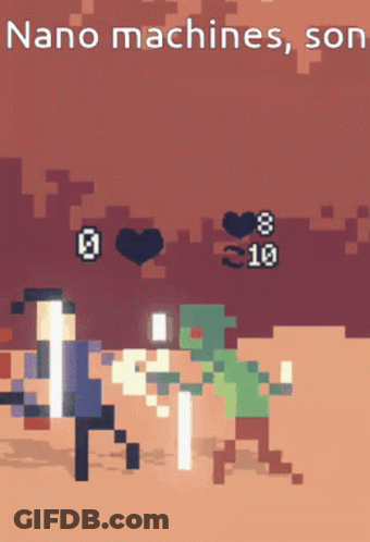 Video Game Screenshot Saying Nano Machines Son GIF