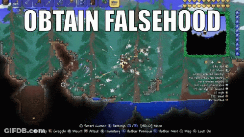 Video Game Screenshot Saying Obtain Falsehood GIF