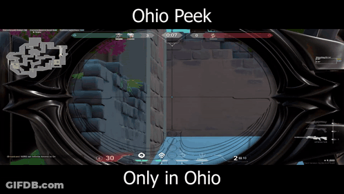Video Game Screenshot Saying Ohio Peek GIF