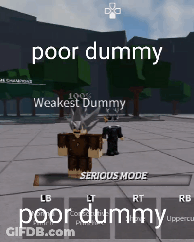 Video Game Screenshot Saying Poor Dummy GIF