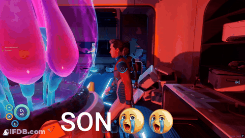 Video Game Screenshot Saying Son GIF