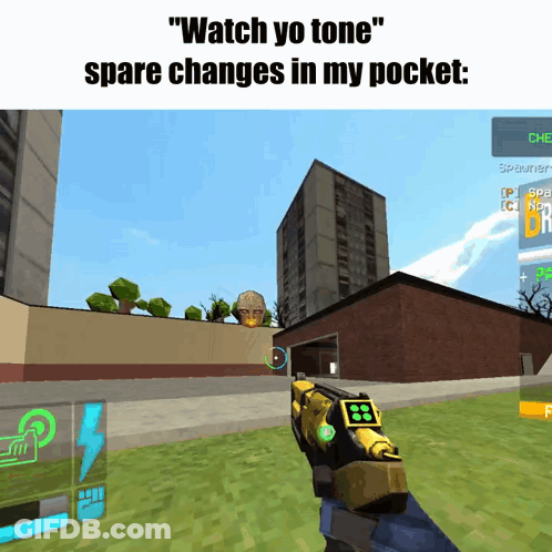 Video Game Screenshot Saying Watch Yo Tone GIF