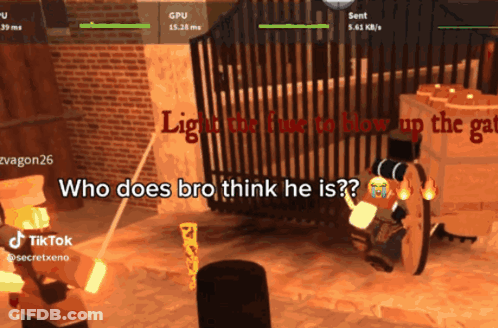 Video Game Screenshot Saying Who Does Bro Think He Is GIF