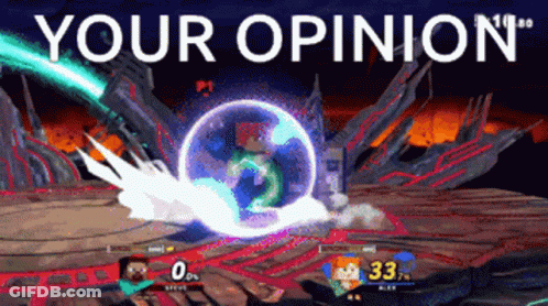 Video Game Screenshot Saying Your Opinion GIF