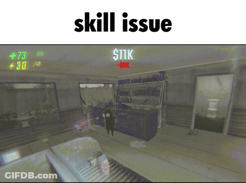 Video Game Screenshot Skill Issue GIF