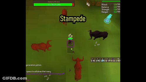 Video Game Screenshot Stampede GIF