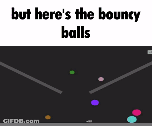 Video Game Screenshot With Bouncy Balls GIF