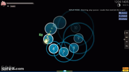 Video Game Screenshot With Circles And Numbers GIF