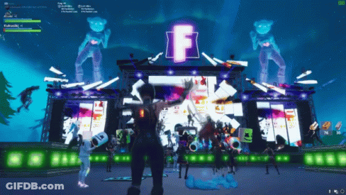 Video Game Screenshot With Large F GIF