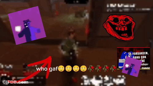 Video Game Screenshot With Red Arrow Pointing To Who Gaf GIF