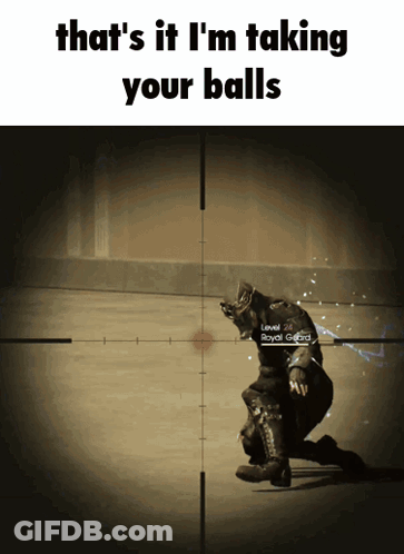 Video Game Screenshot With Text That Sits I M Taking Your Balls GIF